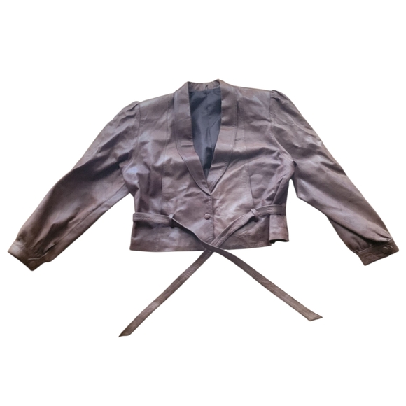 Vintage Faux Leather Jacket - Picture 2 of 9